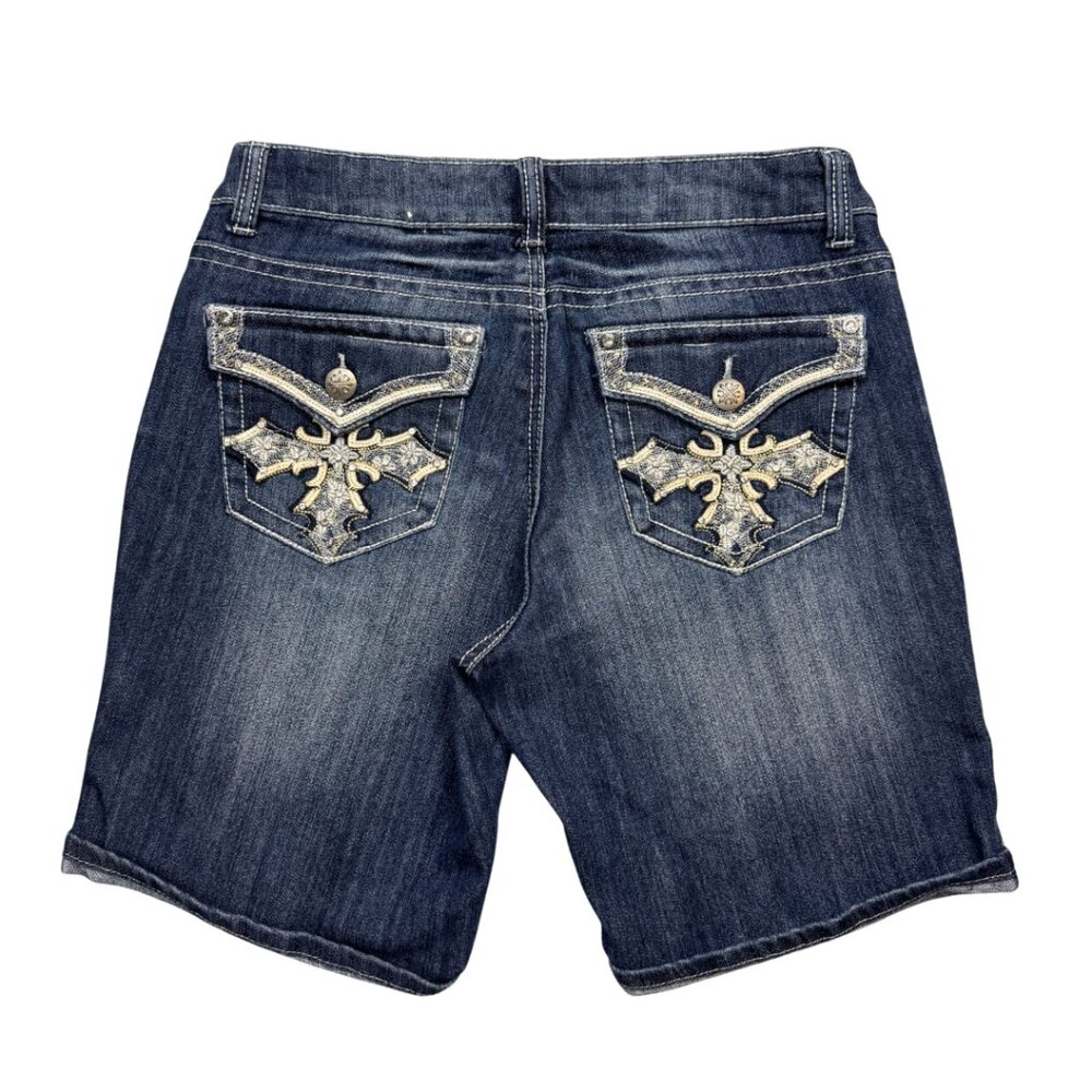 ND Weekend Embellished Cross Pocket Denim Shorts Sz 10